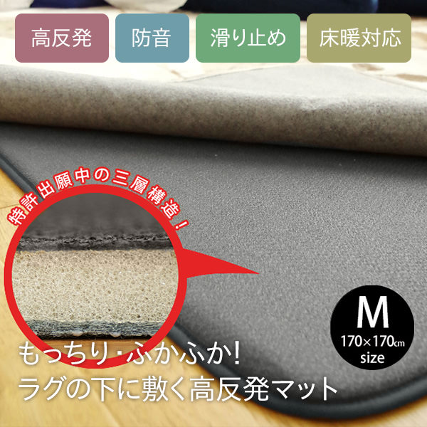 高反発クッション 下敷き専用 ラグ ふかピタ 170 170cm 滑り止め加工 カーテン ブラインド ラグ はがせる壁紙などの通販サイト きせかえマイホーム